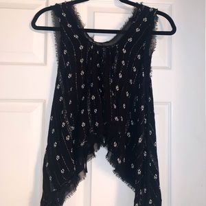 Juniper Blue Beaded Top Size S